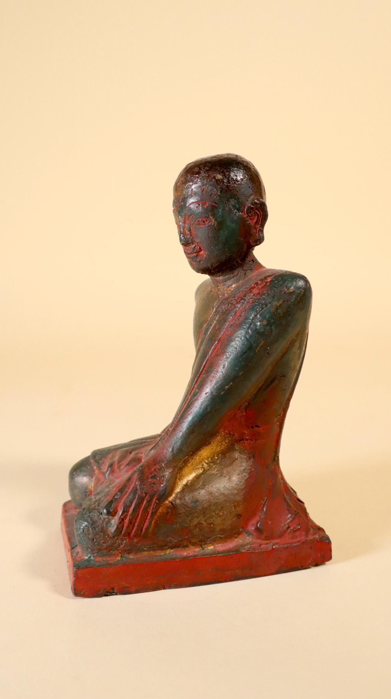 Other Store closing March 31. Burma Myanmar Rare Bronze Red Lacquer and Gold  For Sale