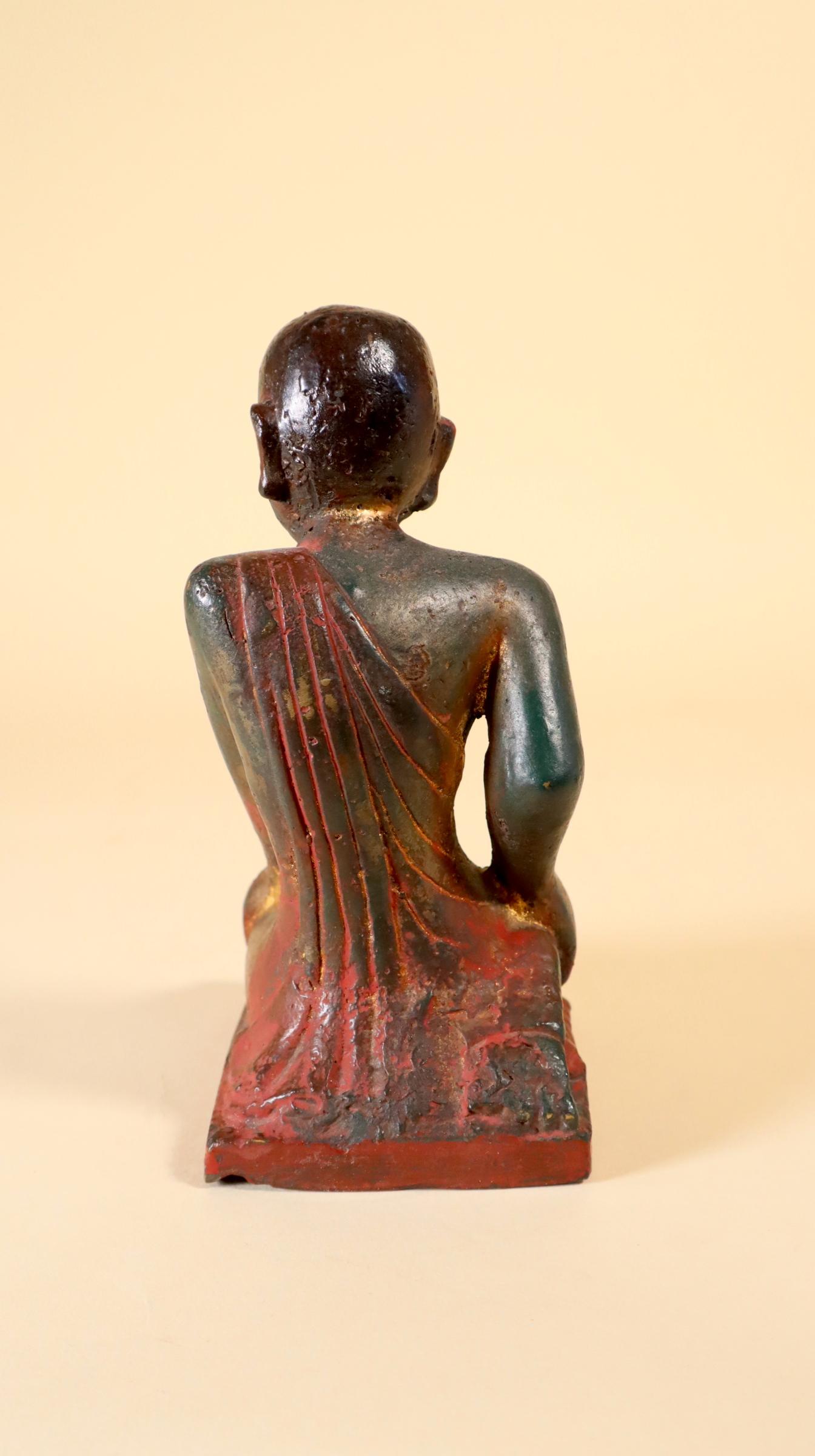 Burmese Store closing March 31. Burma Myanmar Rare Bronze Red Lacquer and Gold  For Sale