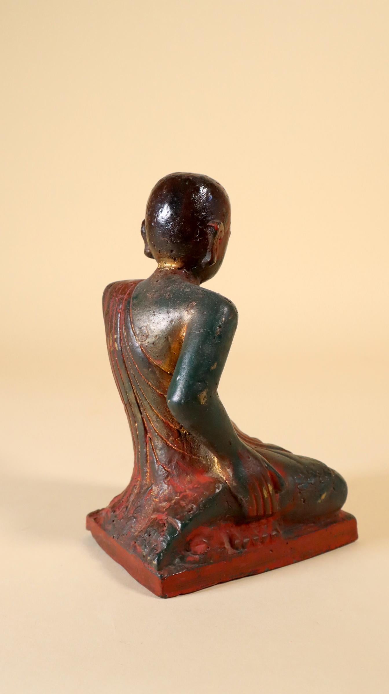 Lacquered Store closing March 31. Burma Myanmar Rare Bronze Red Lacquer and Gold  For Sale