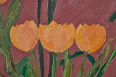 Nature morte florale surdimensionnée, huile sur toile, Sarkis Sarkisian 1909-1977