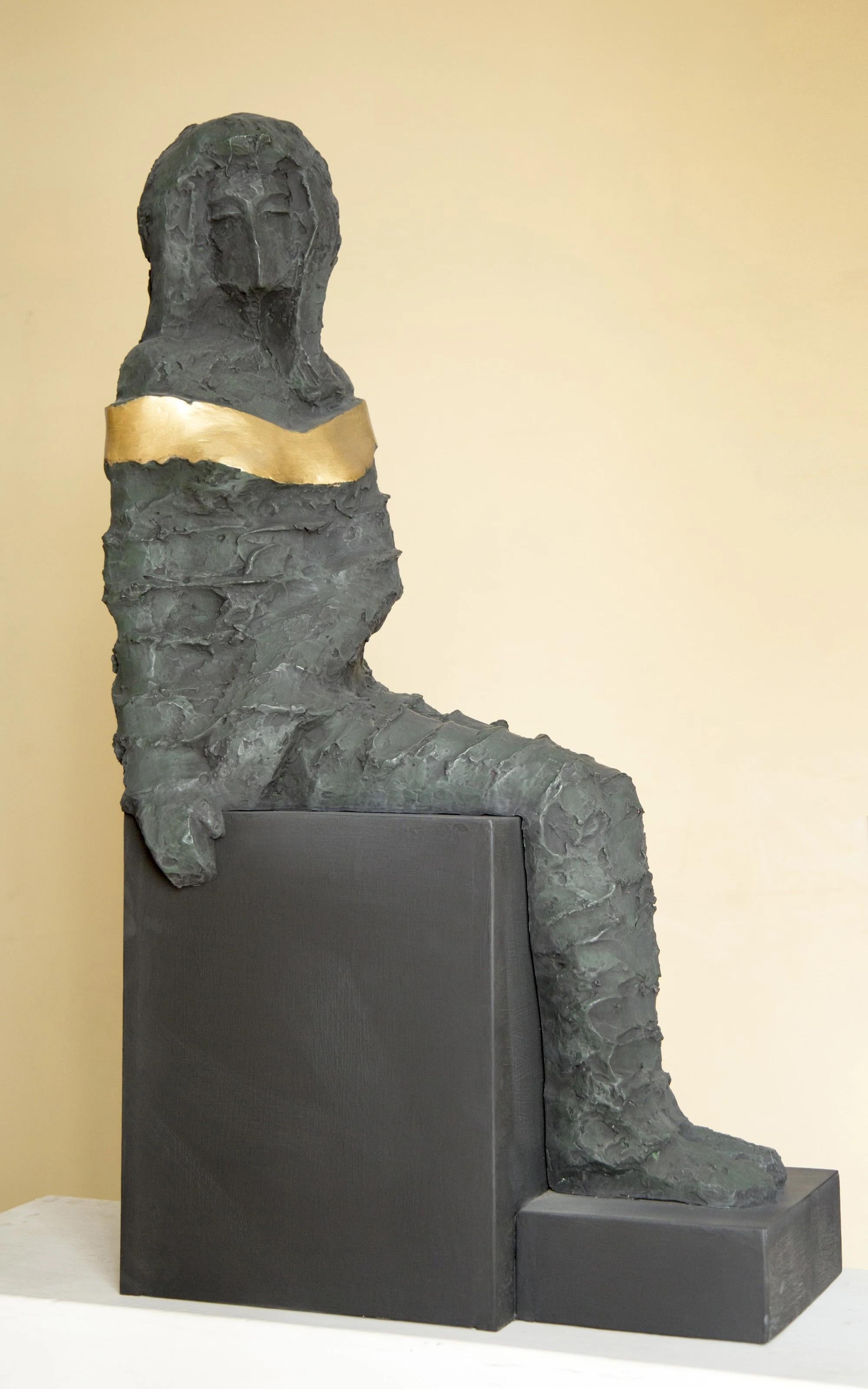 "Meditation" Bronze Sculpture 27" x 10" x 19" inch by Sarkis Tossonian

Sarkis Tossoonian was born in Alexandria in 1953. He graduated from the Faculty of Fine Arts/Sculpture in 1979. He started exhibiting in individual and group exhibitions in