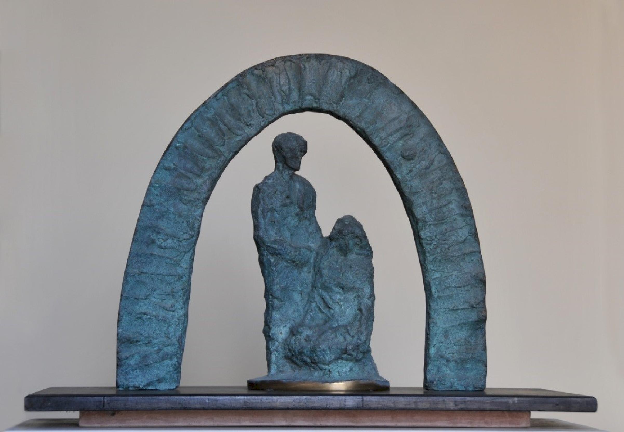 "The Holy Family I" Bronze Sculpture 14" x 15" x 5" inch by Sarkis Tossonian

Sarkis Tossoonian was born in Alexandria in 1953. He graduated from the Faculty of Fine Arts/Sculpture in 1979. He started exhibiting in individual and group exhibitions