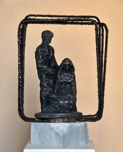 "The Holy Family II" Bronze Sculpture 13" x 11" x 5" inch by Sarkis Tossonian