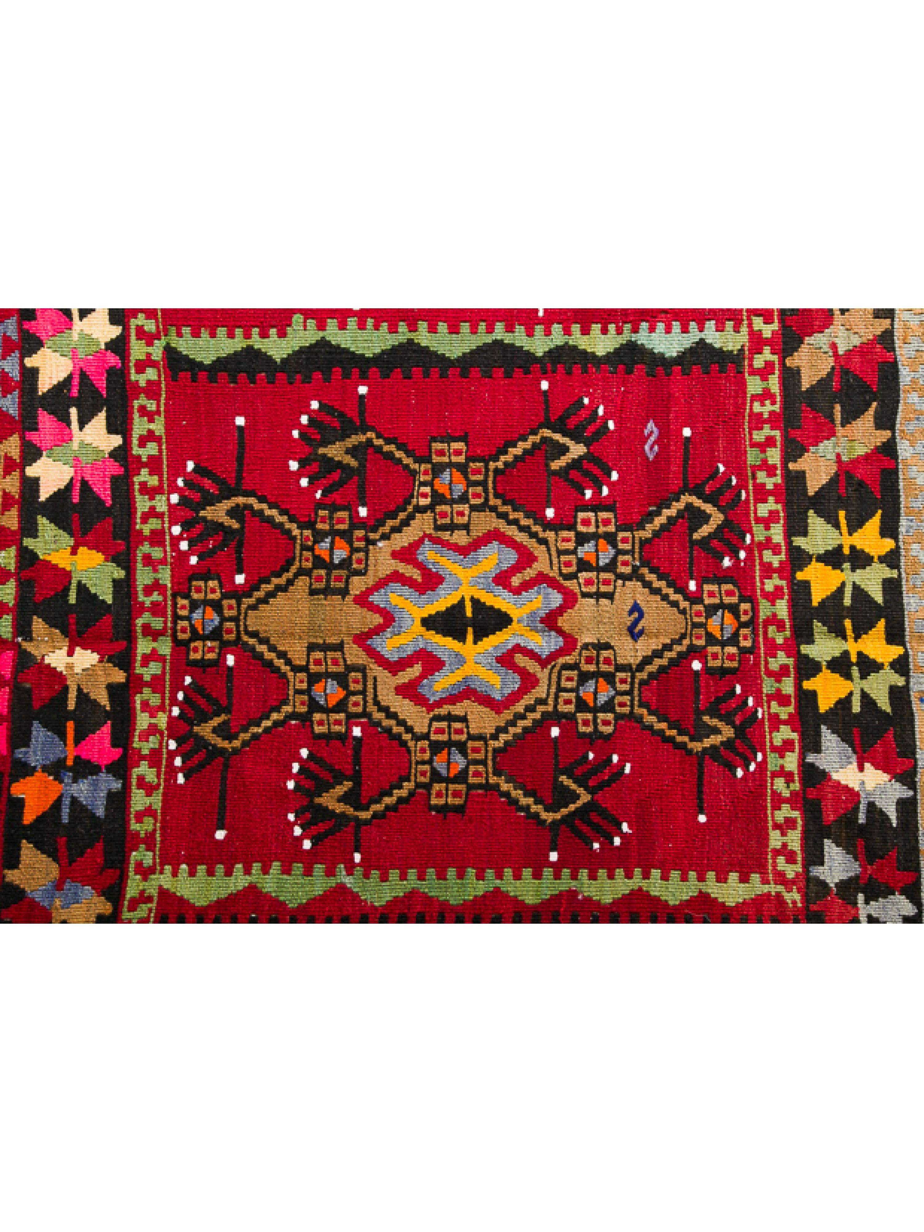 Wool Vintage Sarkisla Sivas Kilim Central Anatolian Rug Sharkisla Turkish Carpet For Sale