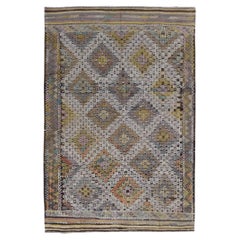 Şarköy Earthy Toned Wool Kilim 5'4''x7'10''