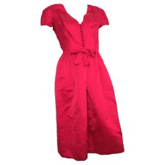 Sarmi Silk 1960s Cocktail Evening Dress Size 4.