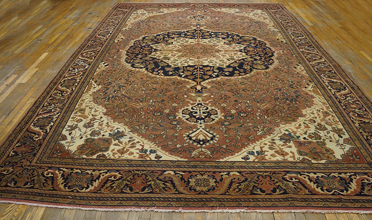 Hand-Knotted Early 20th Century Persian Sarouk Farahan Carpet ( 9'3
