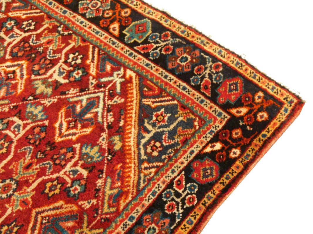Sarouk Farahan Sarouk Mahal vintage rug wool hand knotted semi antique carpet For Sale