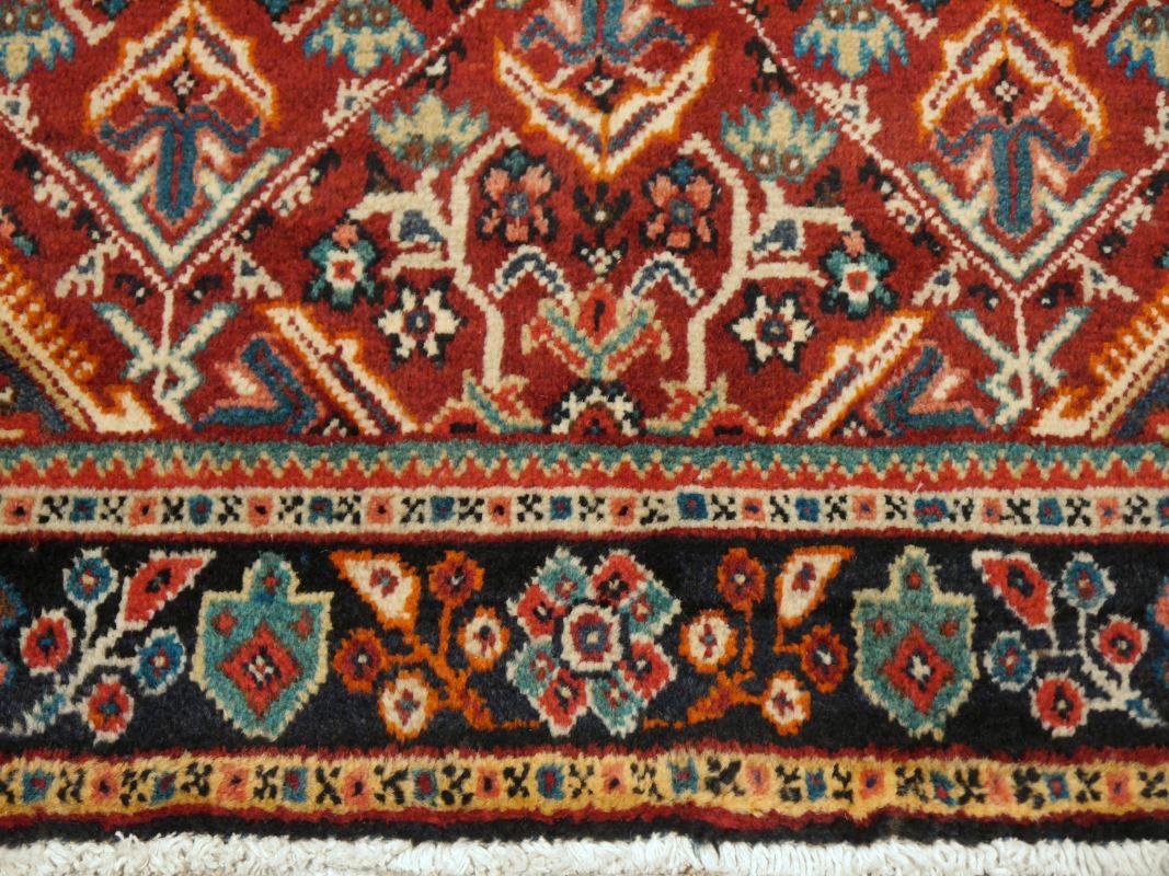 Sarouk Mahal alfombra vintage lana anudada a mano alfombra semi antigua en Bueno estado para la venta en Lohr, Bavaria, DE