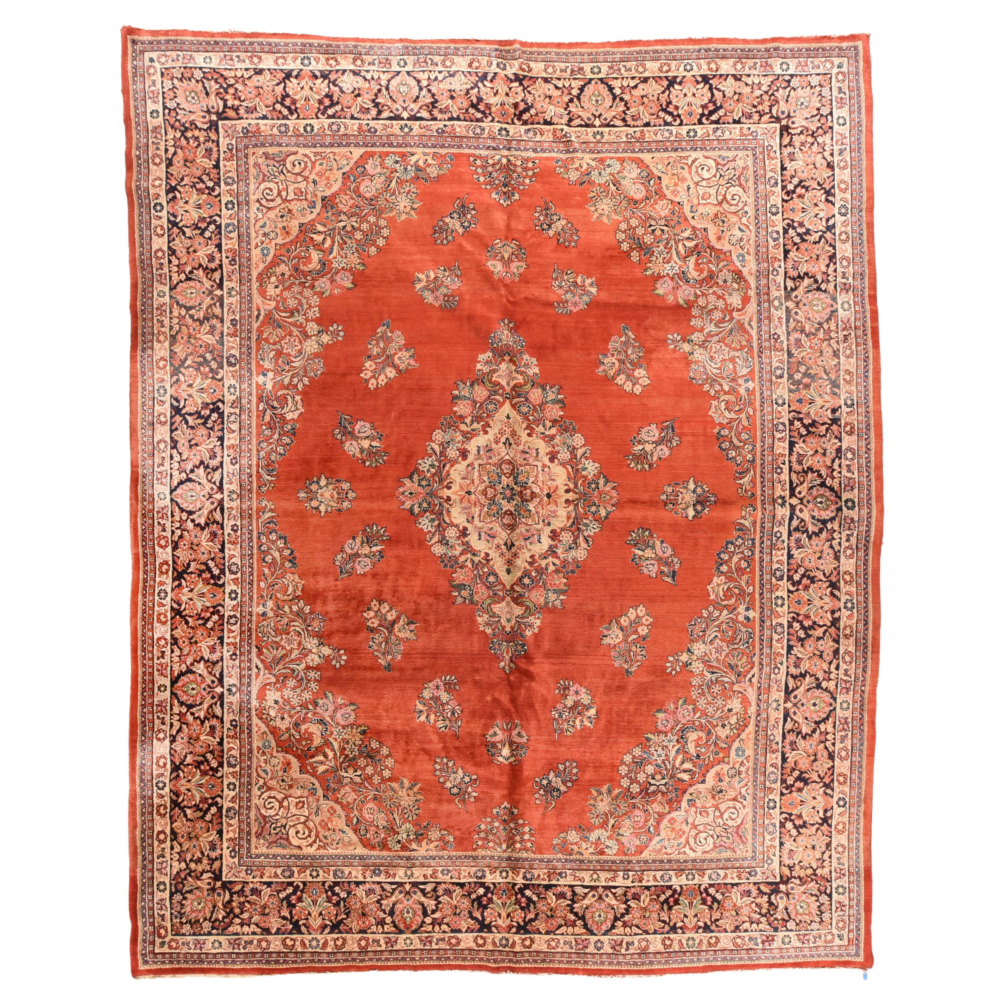 Sarouk-Teppich im Vintage-Stil 11'3'' x 14'3'' im Angebot