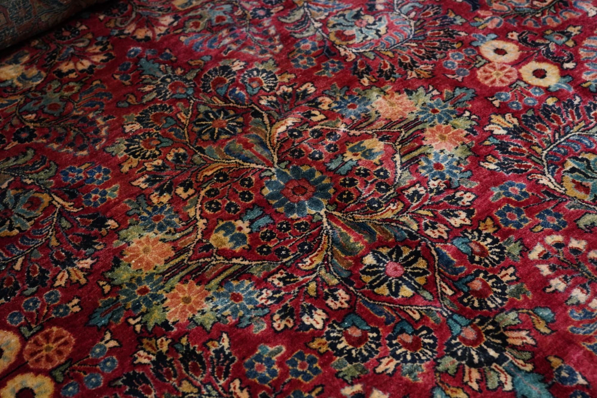 Wool Sarouk Rug 12'0'' x 18'4'' For Sale