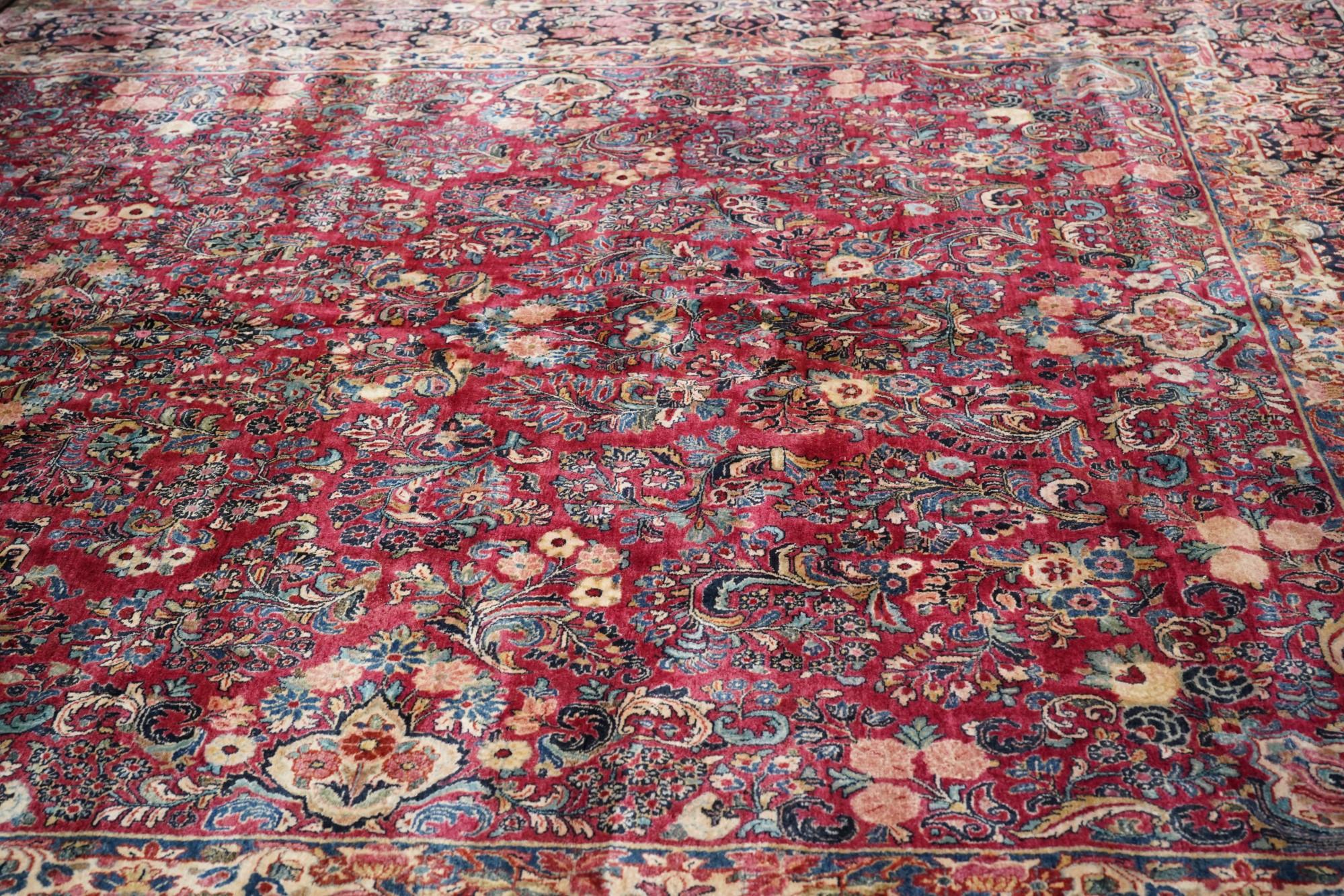 Vintage Sarouk Rug 12'0'' x 18'4'' For Sale 2
