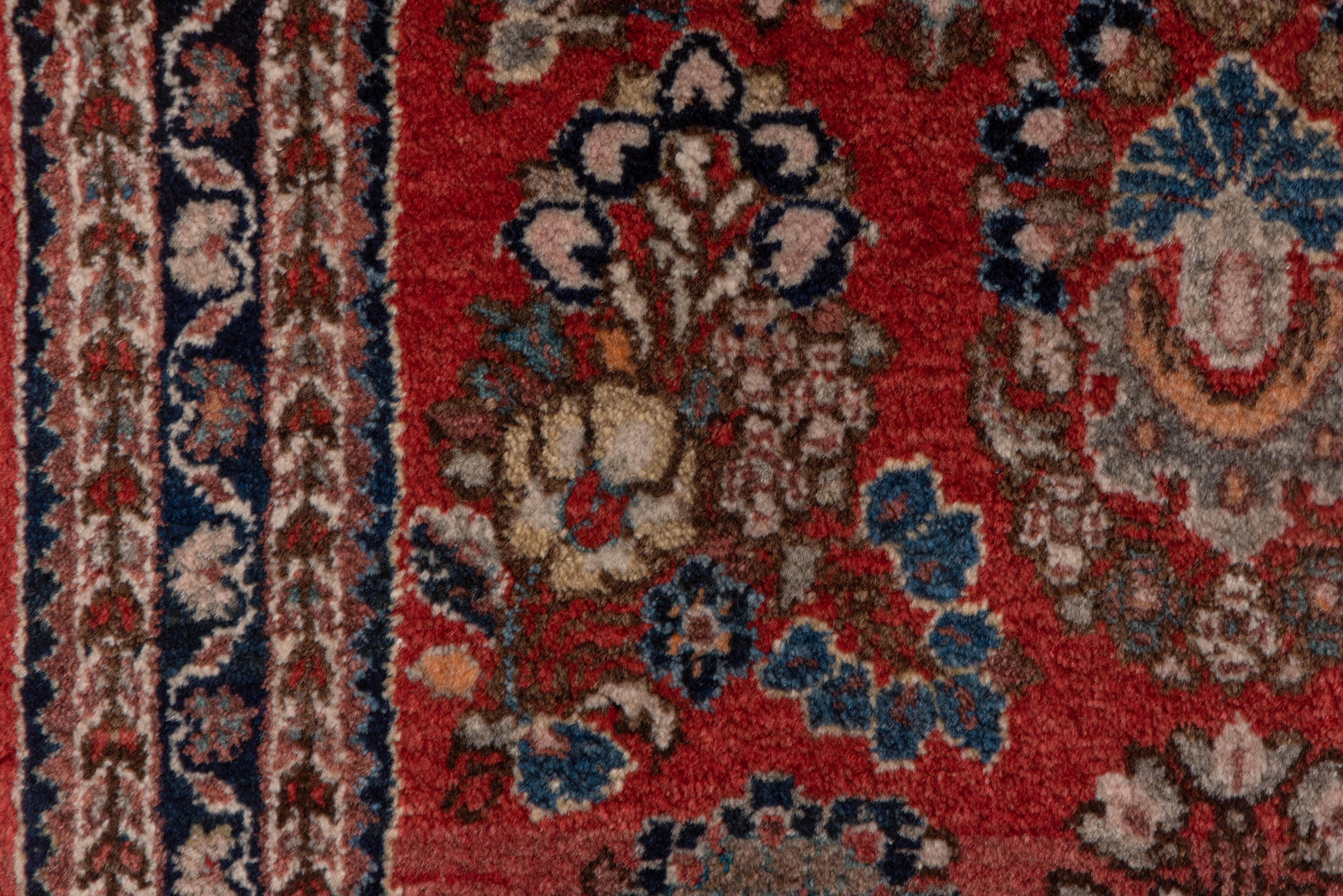 Early 20th Century Sarouk Rug in Formal, Traditional Persian Style - Bright Red with Florets For Sale