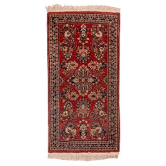 Antique Sarouk Rug in Formal, Traditional Persian Style - Bright Red with Florets