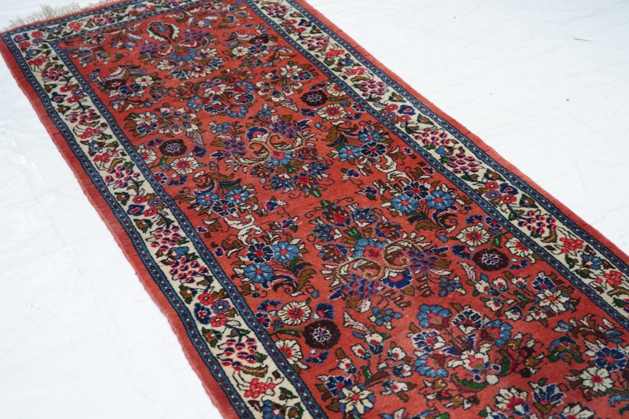 Sarouk-Läufer 2'10'' x 7'1'' (Wolle) im Angebot