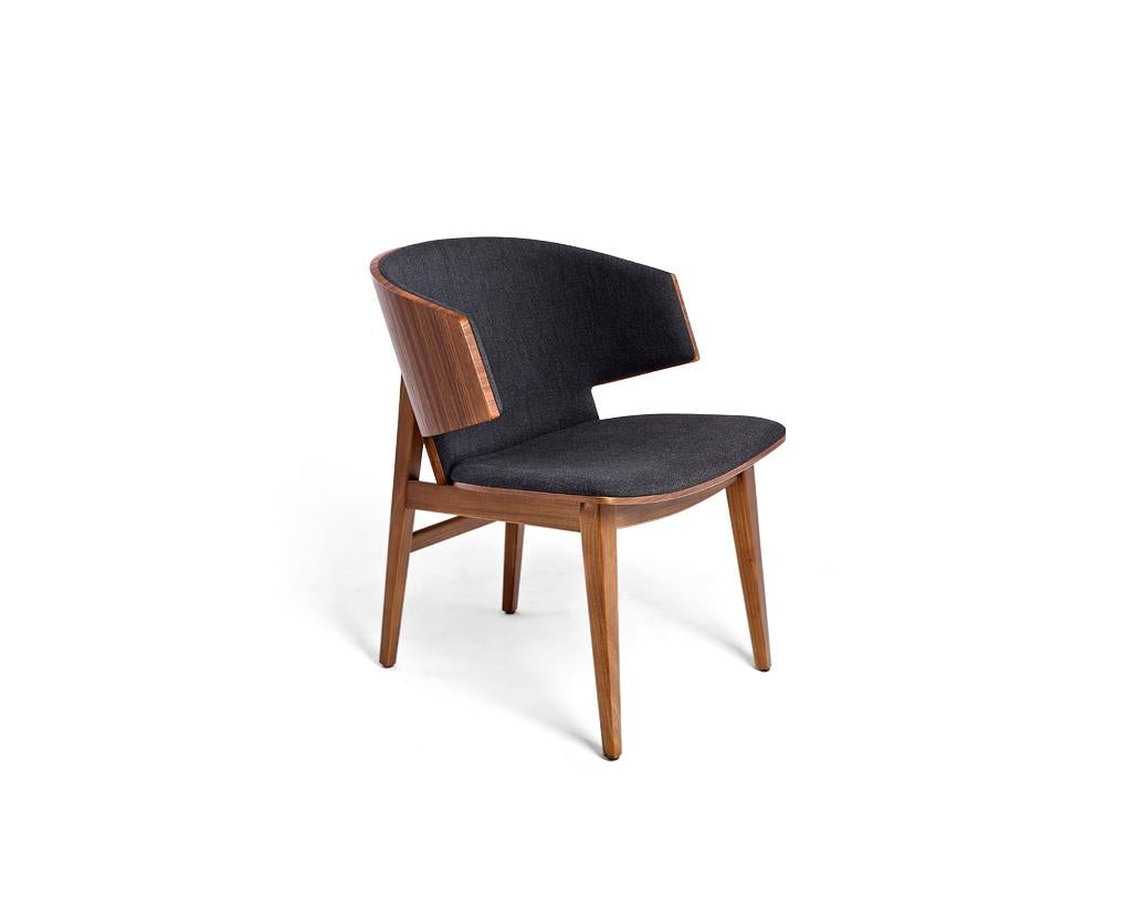 Sarr, chaise en bois moderne du milieu du siècle, chaise de salle à manger, chaise de bureau