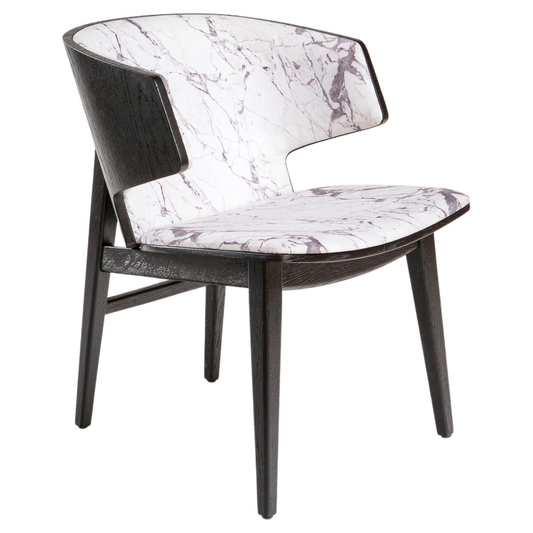 Sarr, chaise en bois moderne du milieu du siècle, chaise de salle à manger, chaise de bureau en vente