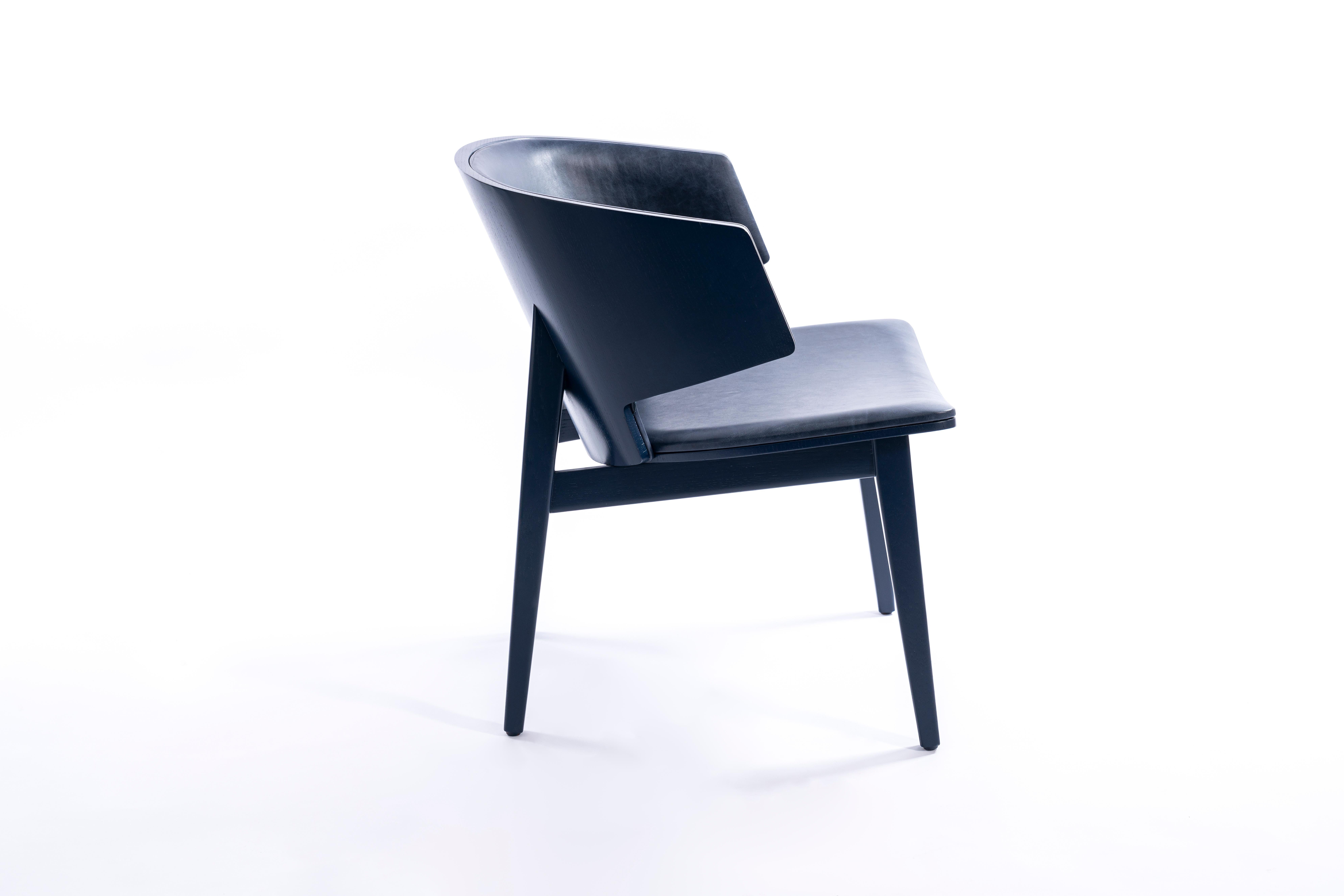 Sarr, chaise en bois moderne du milieu du siècle, chaise de salle à manger, chaise de bureau en vente 2