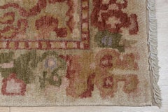 Light Ivory Decorative Turkish Oushak Design Mohair Hand-Knotted New Rug Carpet