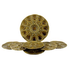 Set di ostriche in ceramica artistica di Sarreguemines, 1970