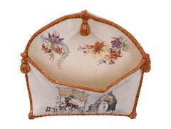 Cassetta delle lettere in ceramica di Sarreguemines inizio XX secolo Francia