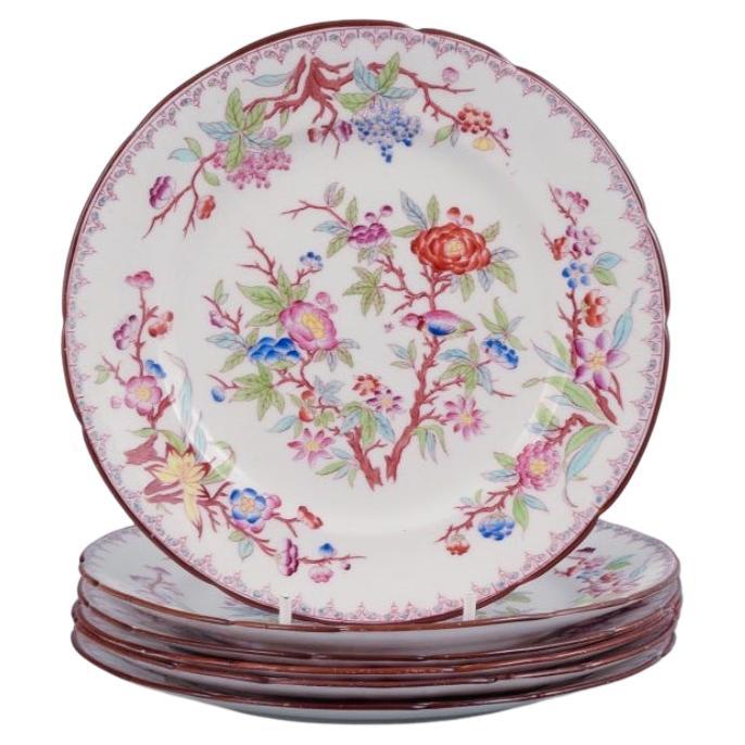 Sarreguemines, France, Set of Six Porcelain Plates, Approx., 1870s For Sale