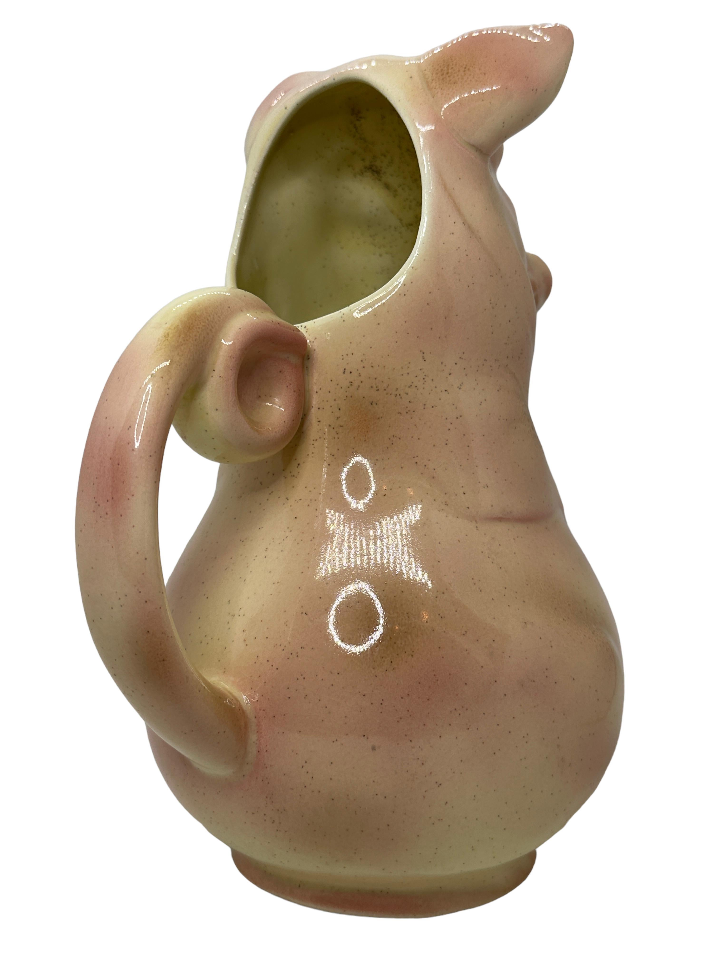 sarreguemines pottery pitcher