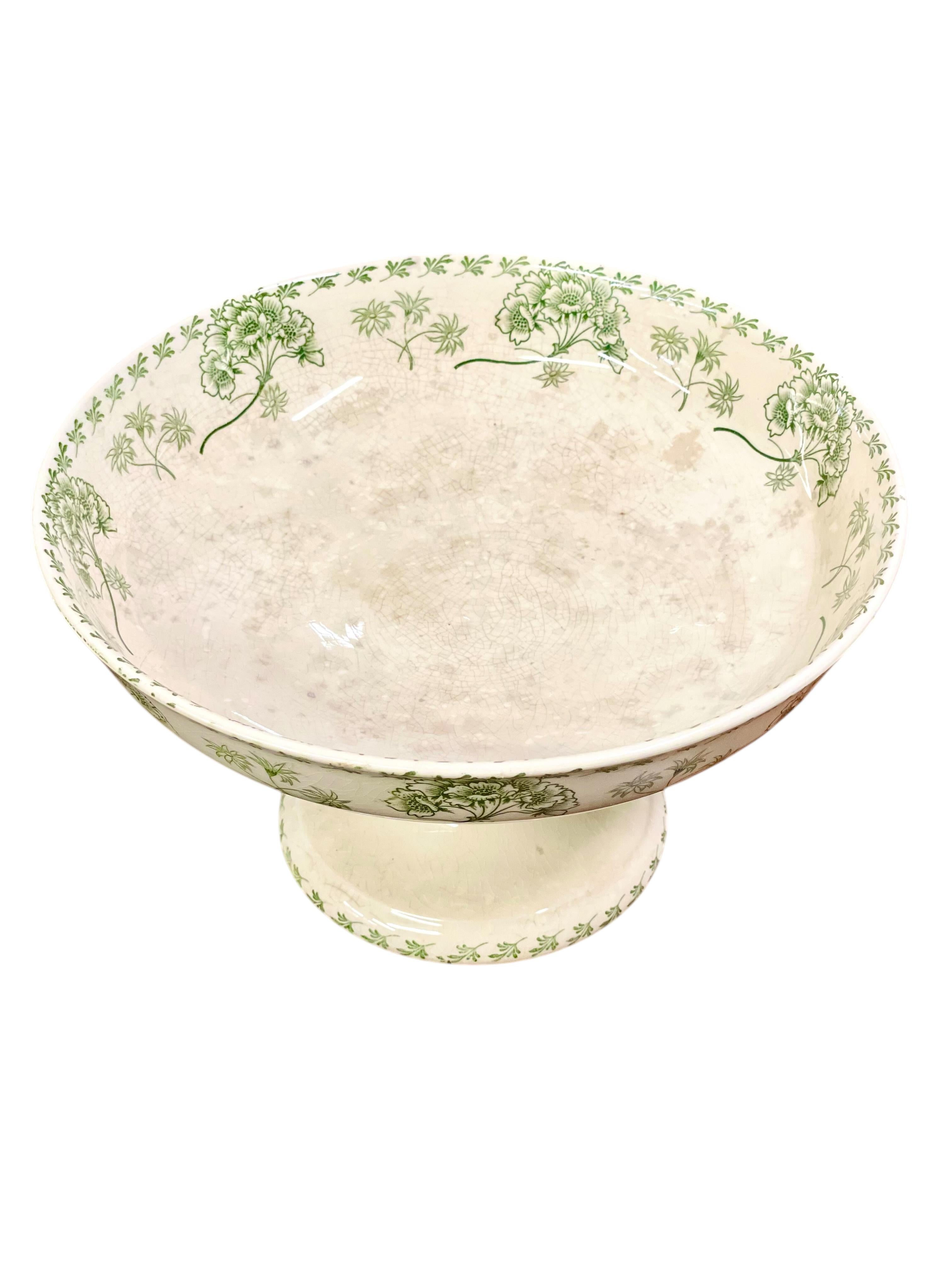 Vajilla Antigua Francesa Palmyre Verde Floral Sarreguemines - 26 piezas en venta 5