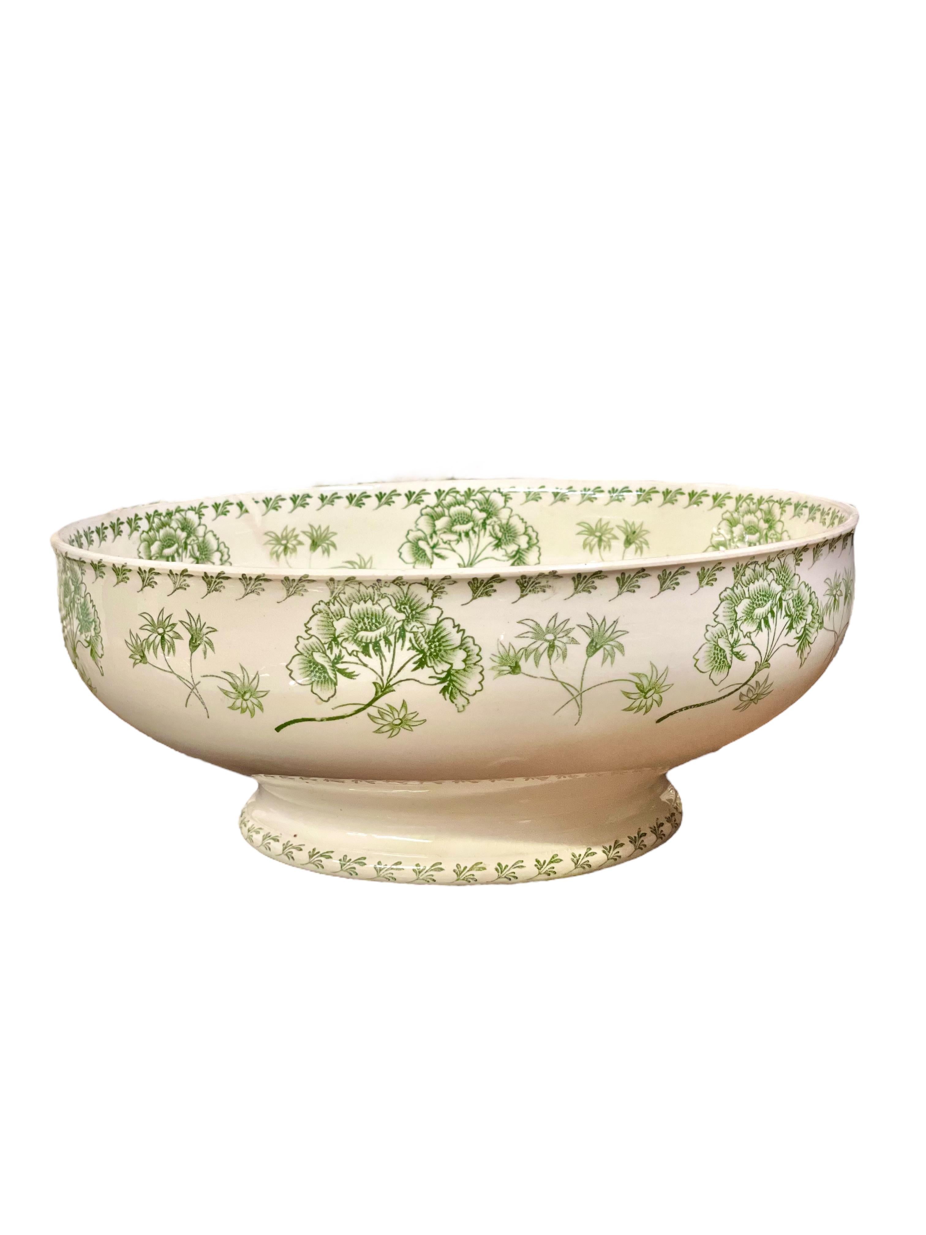 Vajilla Antigua Francesa Palmyre Verde Floral Sarreguemines - 26 piezas en venta 6