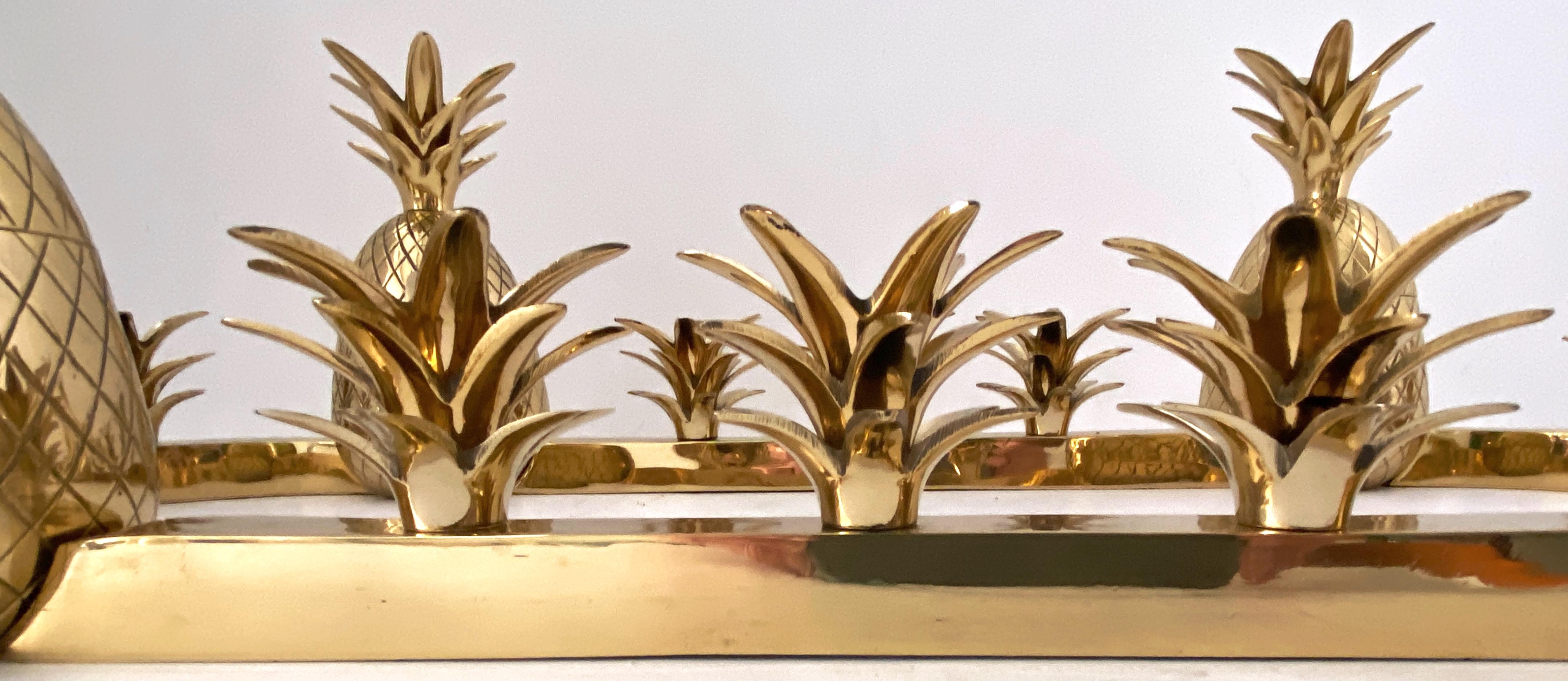 Sarreid Brass 12-Light Pineapple Candelabra Centerpiece -'Surtout de Table' For Sale 8