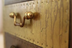 Sarreid Brass Chest with Drawers