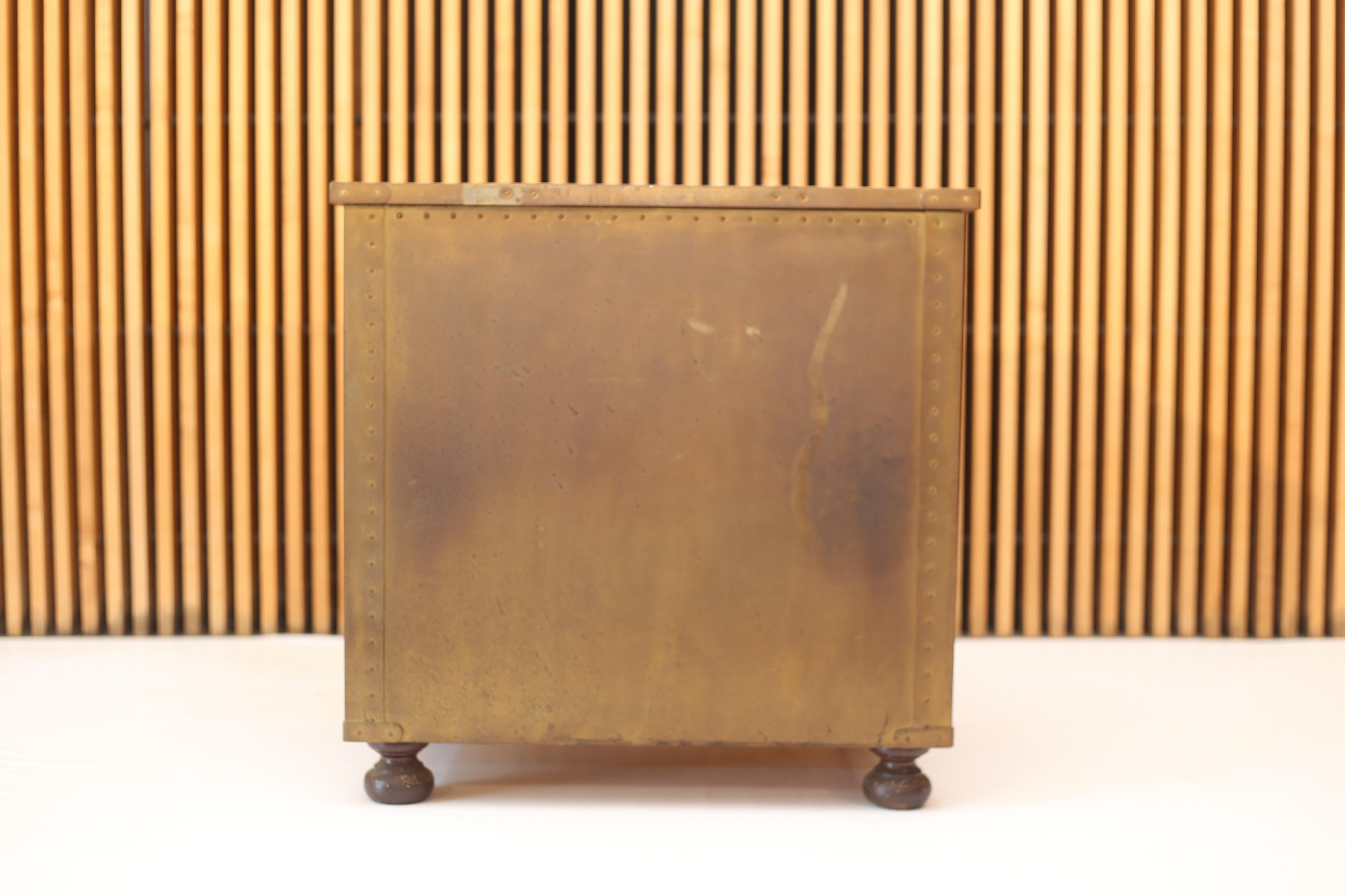 American Sarreid Brass Chest with Drawers