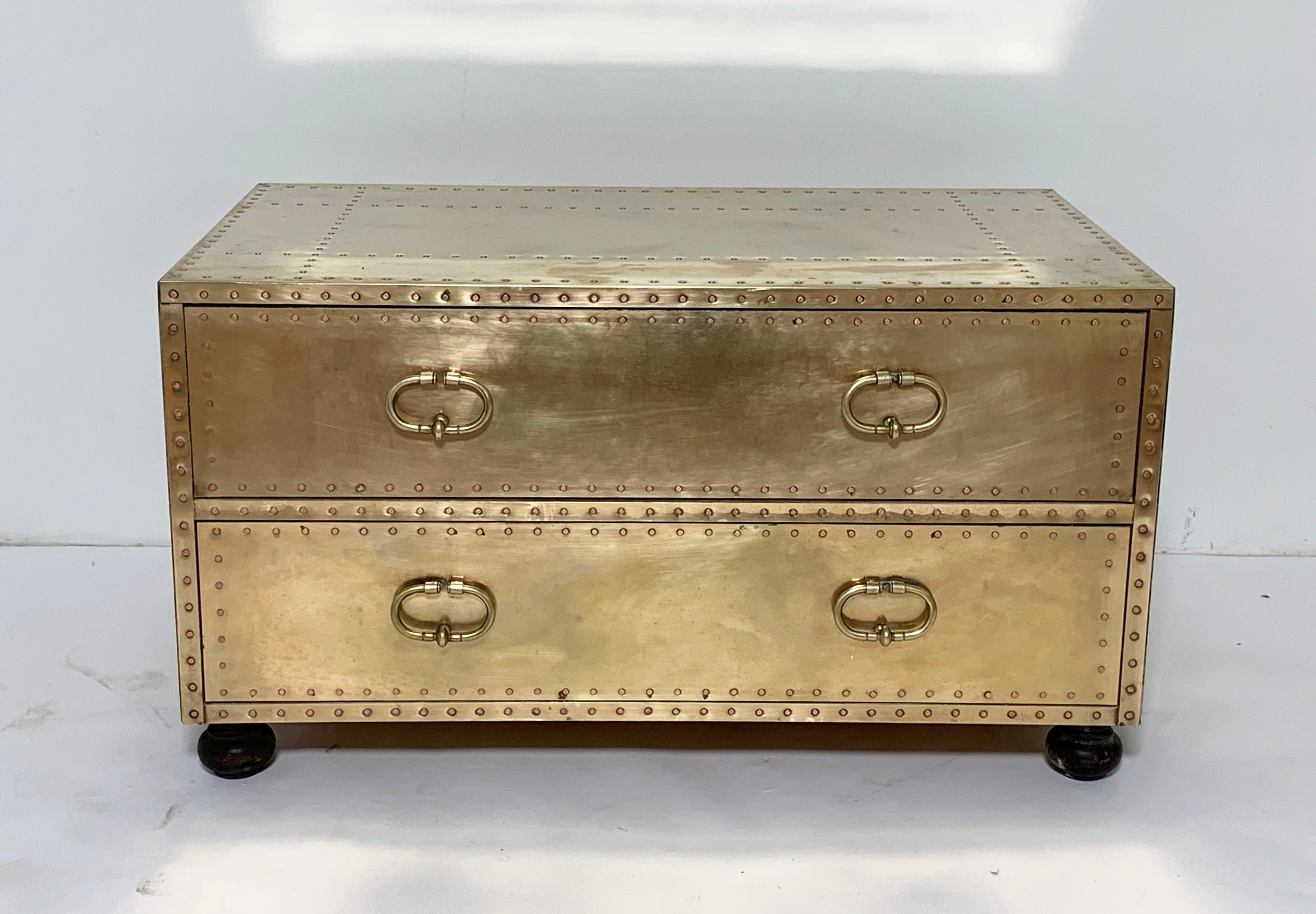 brass trunk coffee table