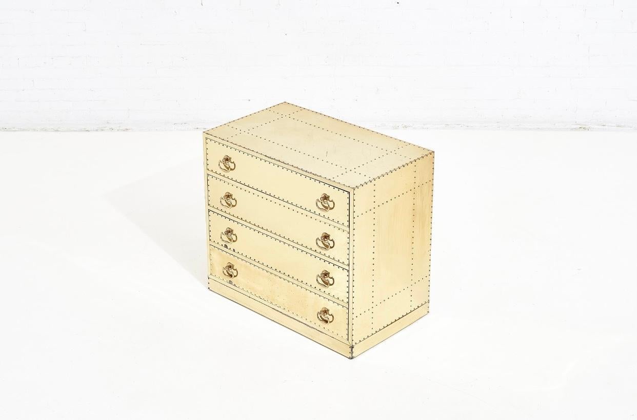 Late 20th Century Sarreid Brass-Clad Dresser, 1970