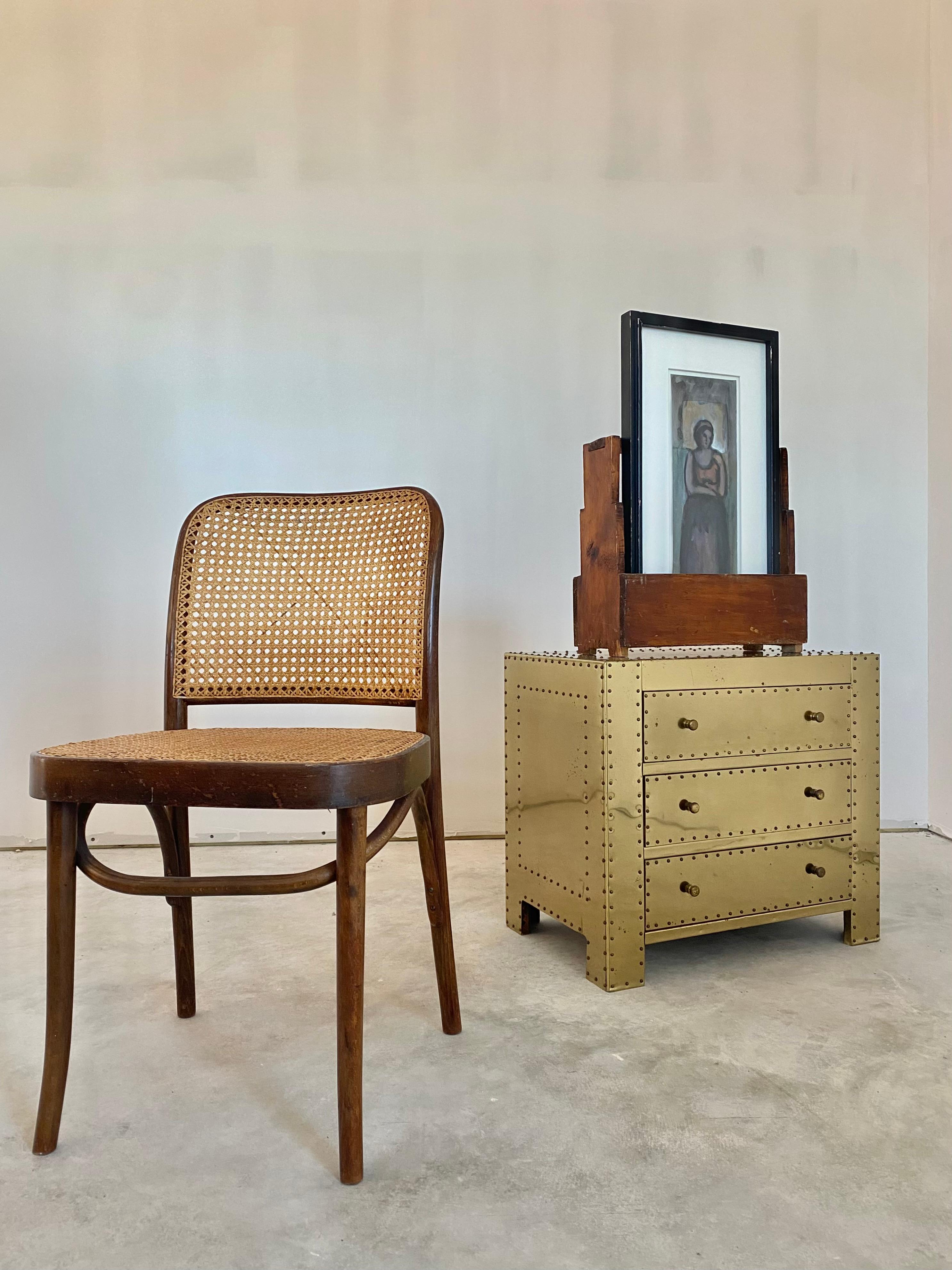 Fait main Sarreid Commode à trois tiroirs en laiton en vente