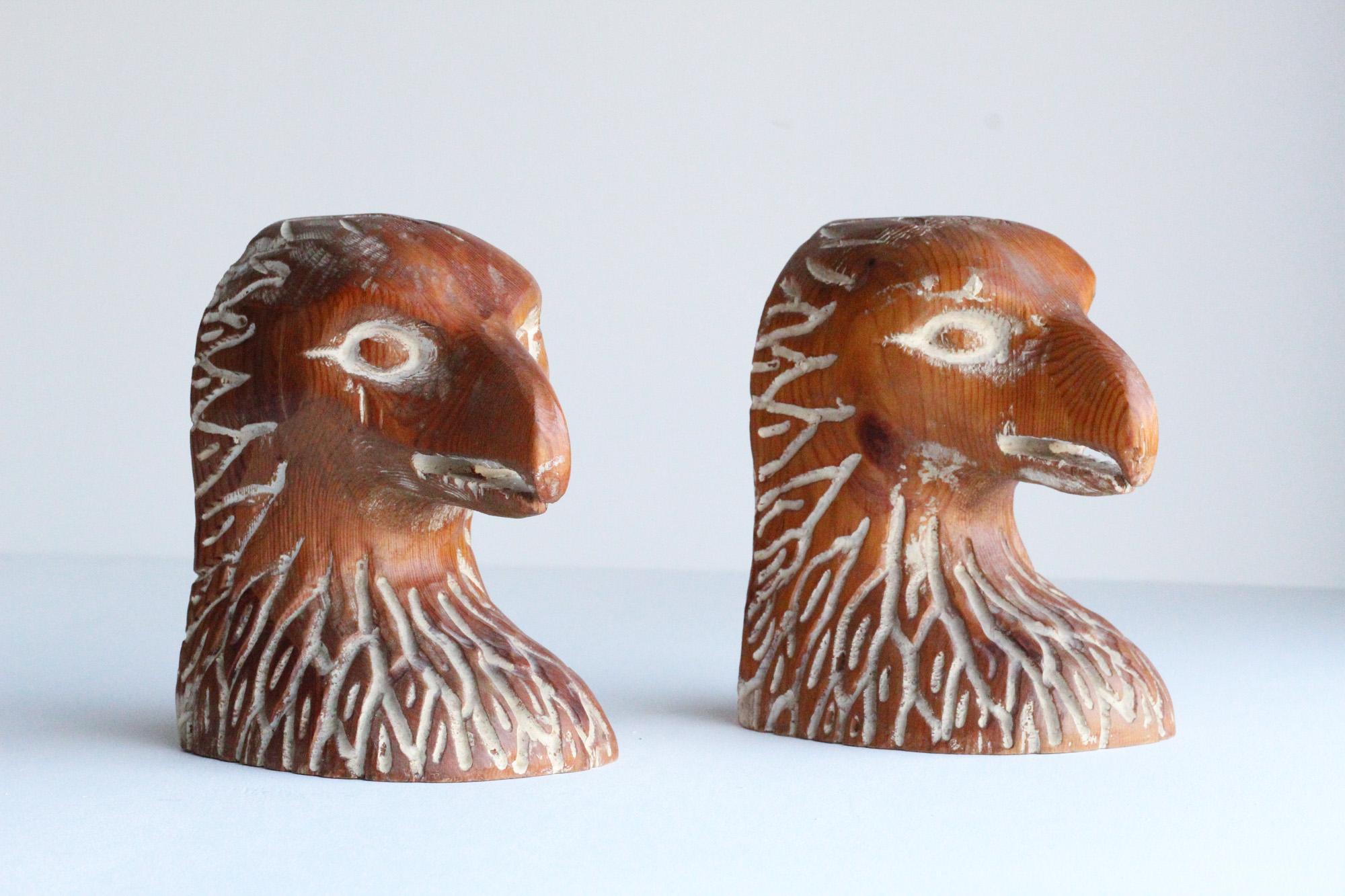 20th Century Sarreid Hand Carved Bookends, 1970s, Spain