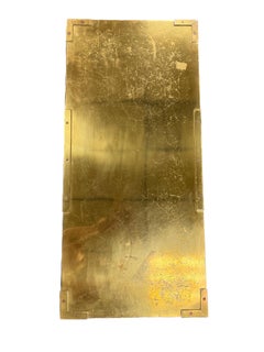 Sarreid Hollywood Regency Campaign Brass Clad Chest of Drawers