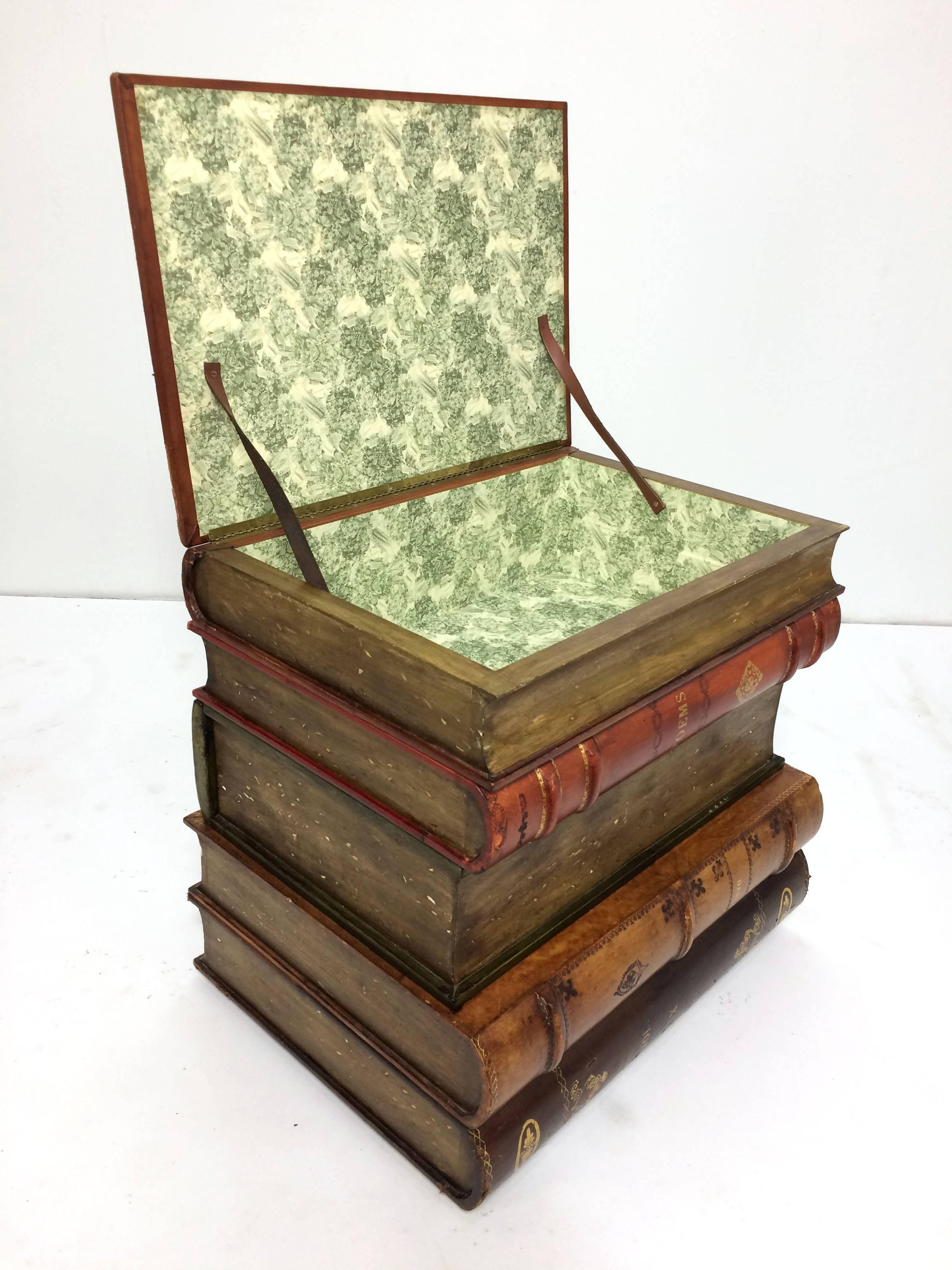 stacked books end table