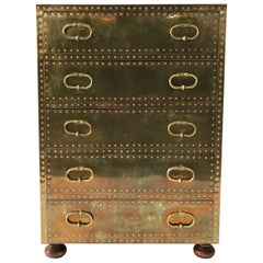 Sarreid Ltd. Brass Chest