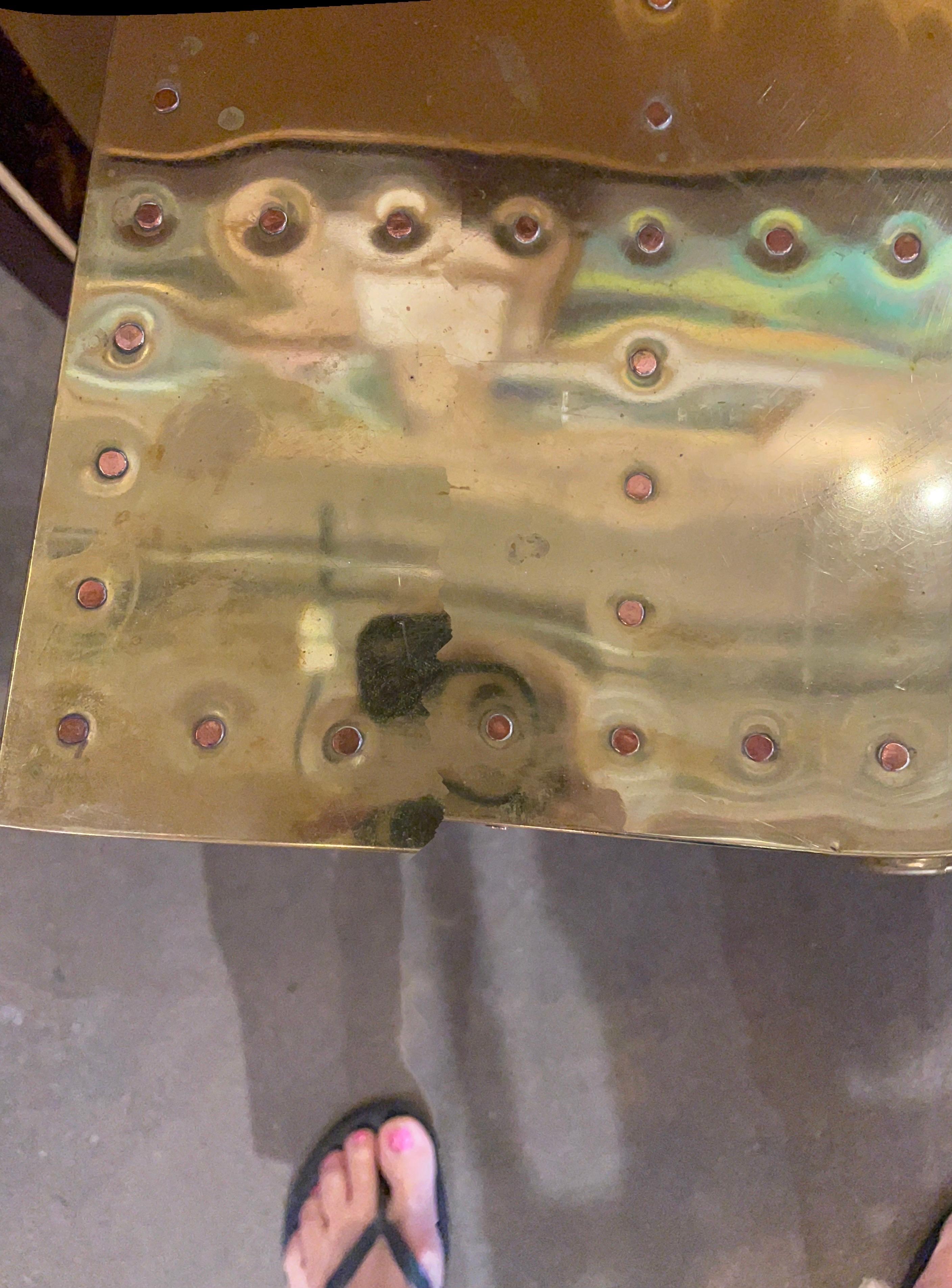 Late 20th Century Sarreid ltd brass trunk
