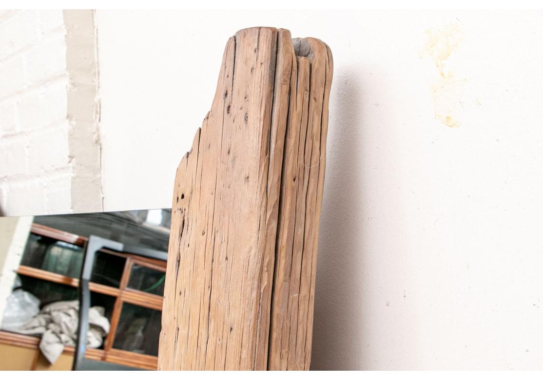 Sarreid Ltd. Miroir avec supports en bois de récupération en vente 1