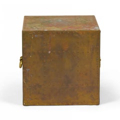 Sarreid, Ltd. Spanish High Style Brass Studded Cube Occasional Table