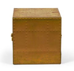 Sarreid, Ltd. Spanish High Style Brass Studded Cube Occasional Table