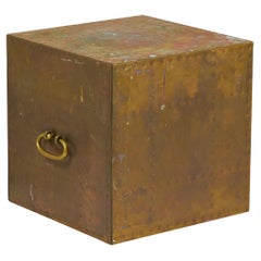 Sarreid, Ltd. Spanish High Style Brass Studded Cube Occasional Table