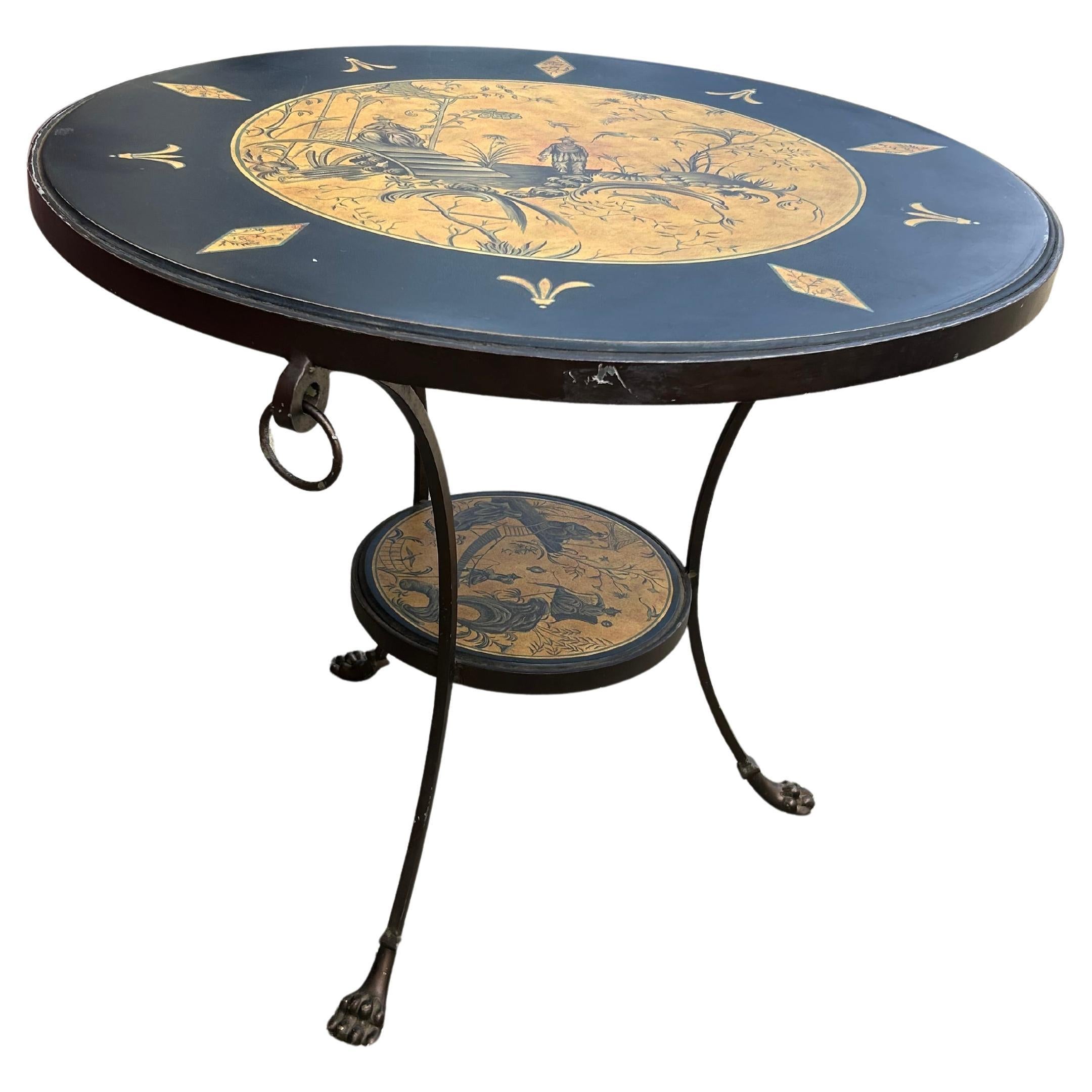 Sarreid Table d'appoint ronde Chinoiserie Gueridon