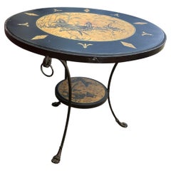 Sarreid Table d'appoint ronde Chinoiserie Gueridon