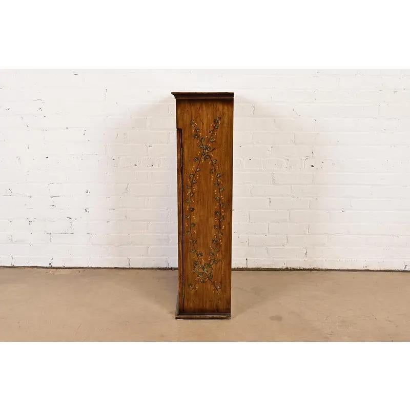 Sarreid Sheraton Hand Painted Trompe l'Oeil Bookcase Cabinet For Sale 7