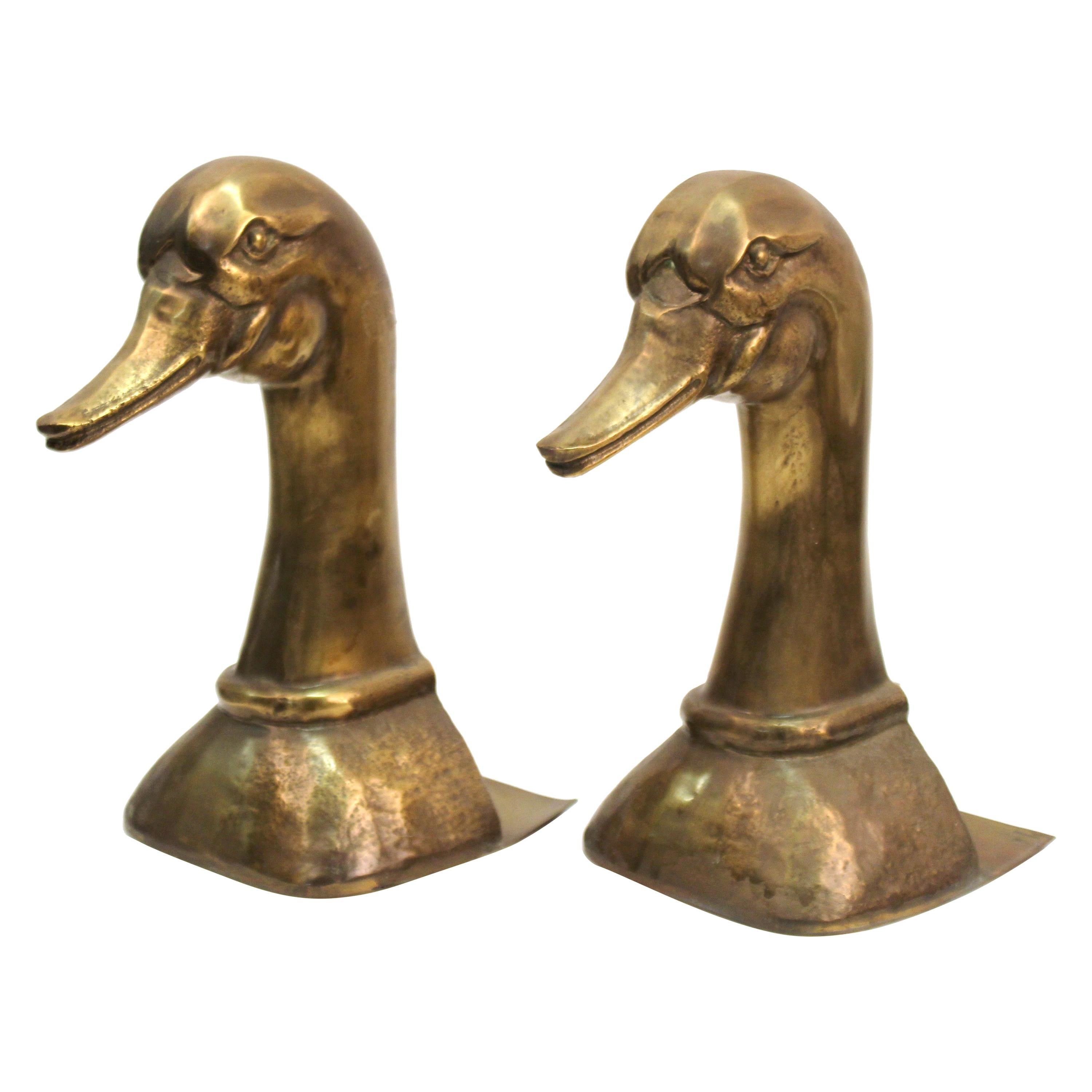 Sarreid Spanish Modern Brass Duck Bookends