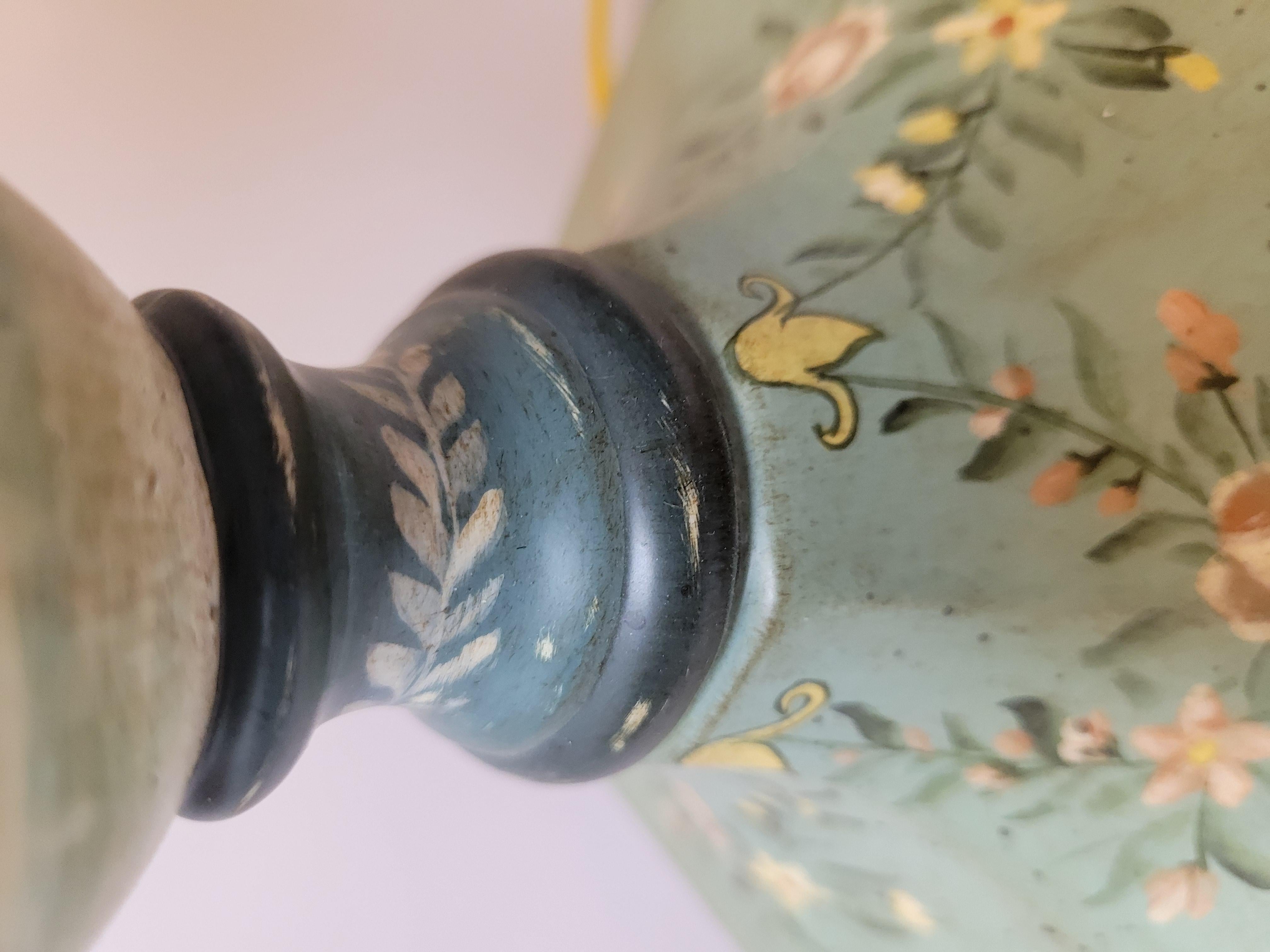 Sarreid Tole Painted Chinoiserie Candlestick Lamp-A Pair 5