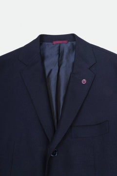 Blazer en laine bleu pour homme Sartoria Partenopea IT52, style italien élégant